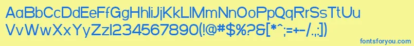 SfArborcrestMedium Font – Blue Fonts on Yellow Background