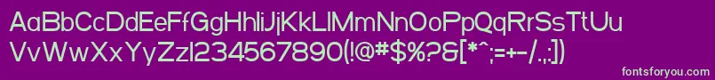 SfArborcrestMedium Font – Green Fonts on Purple Background
