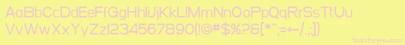 SfArborcrestMedium Font – Pink Fonts on Yellow Background
