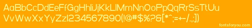 SfArborcrestMedium Font – Yellow Fonts on Orange Background