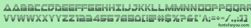 フォントLibertyislandgrad – 緑の背景に黒い文字