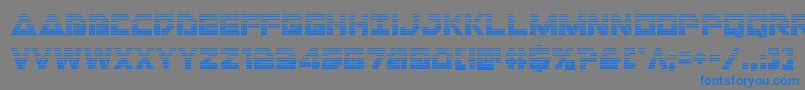 Libertyislandgrad Font – Blue Fonts on Gray Background
