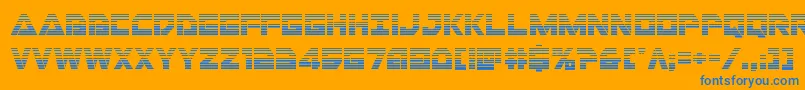 Libertyislandgrad Font – Blue Fonts on Orange Background