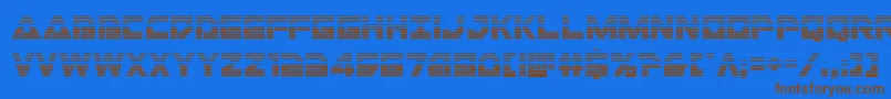 Libertyislandgrad Font – Brown Fonts on Blue Background