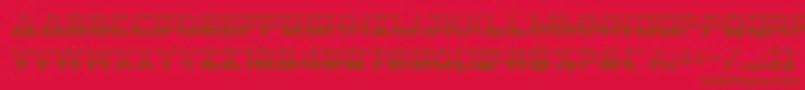 Libertyislandgradフォントについての詳細 フォントLibertyislandgrad – 赤い背景に茶色の文字