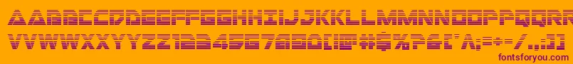 Libertyislandgrad Font – Purple Fonts on Orange Background