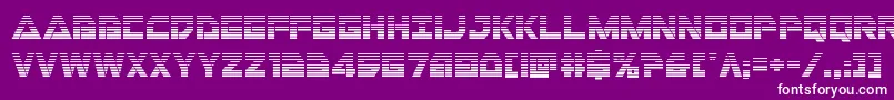 フォントLibertyislandgrad – 紫の背景に白い文字