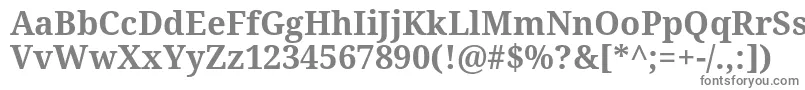 フォントNotoSerifBold – 白い背景に灰色の文字