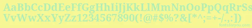 More about NotoSerifBold Font NotoSerifBold Font – Green Fonts on Yellow Background