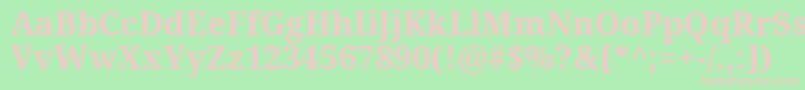 NotoSerifBold Font – Pink Fonts on Green Background