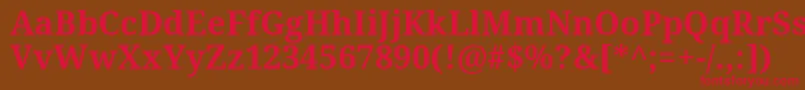 NotoSerifBold Font – Red Fonts on Brown Background