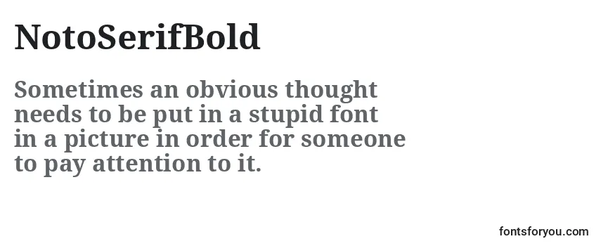 Review of the NotoSerifBold Font