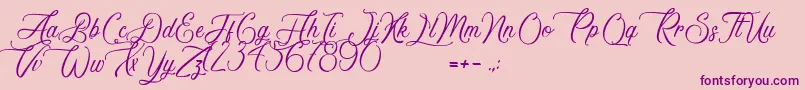 AvenueDuVapoteur-Schriftart – Violette Schriften auf rosa Hintergrund