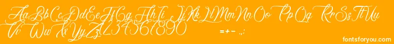 AvenueDuVapoteur Font – White Fonts on Orange Background