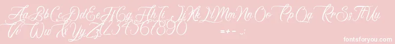 AvenueDuVapoteur Font – White Fonts on Pink Background