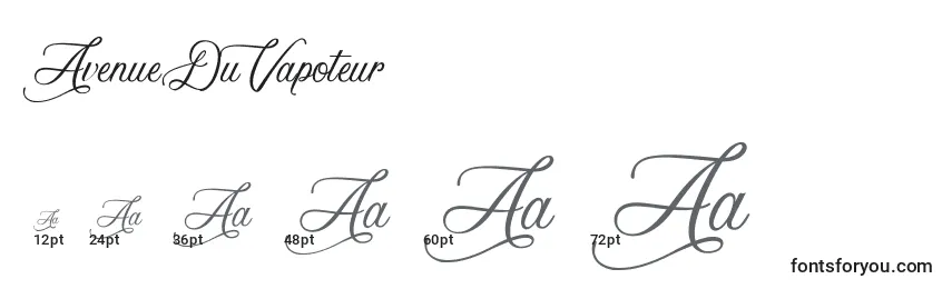 AvenueDuVapoteur Font Sizes