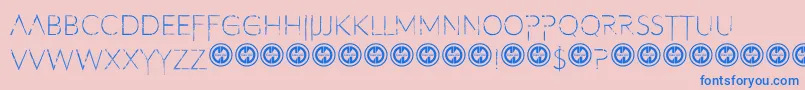 Filthoficarus Font – Blue Fonts on Pink Background