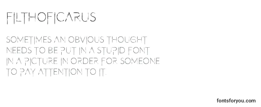 Review of the Filthoficarus Font