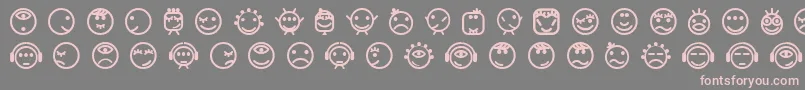 Police SmillyNormal – polices roses sur fond gris