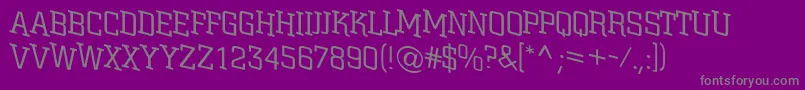 Lisätietoja ACitynovattlspdnlt-fontista ACitynovattlspdnlt-fontti – harmaat kirjasimet violetilla taustalla