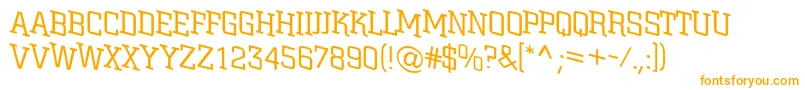 ACitynovattlspdnlt Font – Orange Fonts on White Background