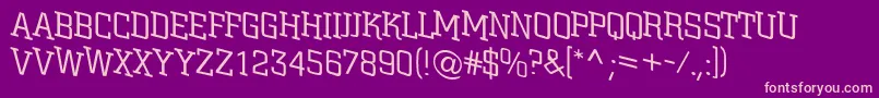 ACitynovattlspdnlt Font – Pink Fonts on Purple Background