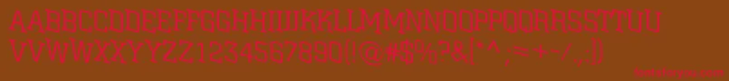 ACitynovattlspdnlt Font – Red Fonts on Brown Background