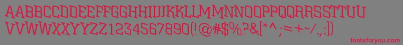 ACitynovattlspdnlt Font – Red Fonts on Gray Background