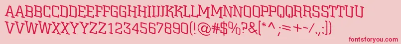 ACitynovattlspdnlt Font – Red Fonts on Pink Background