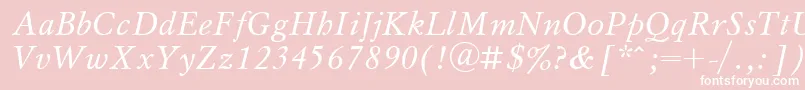 MyslItalicCyrillic Font – White Fonts on Pink Background