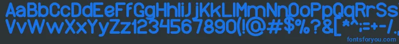 Wonderfull Font – Blue Fonts on Black Background