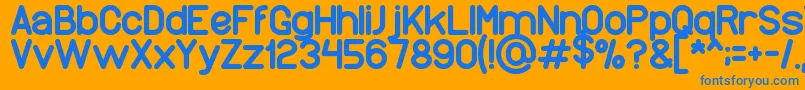 Wonderfull Font – Blue Fonts on Orange Background
