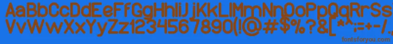 Wonderfull Font – Brown Fonts on Blue Background
