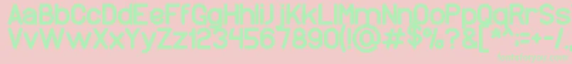 Wonderfull Font – Green Fonts on Pink Background
