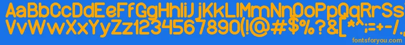 Wonderfull Font – Orange Fonts on Blue Background