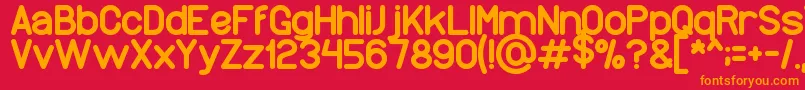 Wonderfull Font – Orange Fonts on Red Background