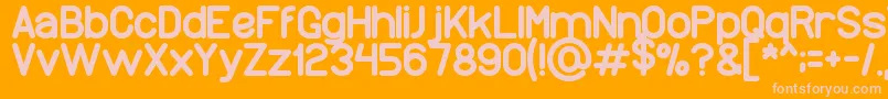 Wonderfull Font – Pink Fonts on Orange Background