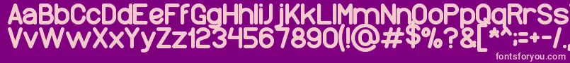 Wonderfull Font – Pink Fonts on Purple Background