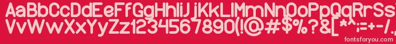 Wonderfull Font – Pink Fonts on Red Background