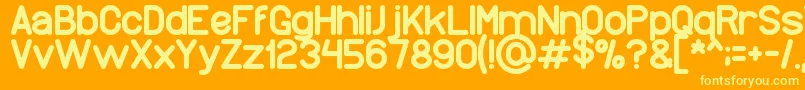 Wonderfull Font – Yellow Fonts on Orange Background