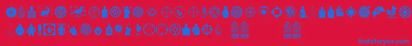 TargetShooting Font – Blue Fonts on Red Background