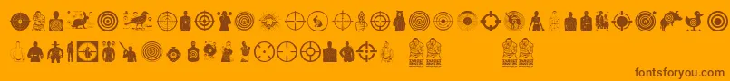 TargetShooting Font – Brown Fonts on Orange Background