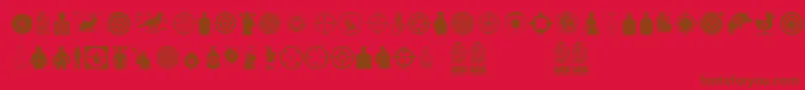 TargetShooting Font – Brown Fonts on Red Background
