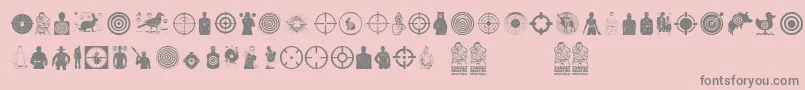 TargetShooting Font – Gray Fonts on Pink Background