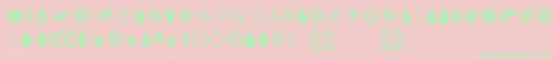 TargetShooting Font – Green Fonts on Pink Background