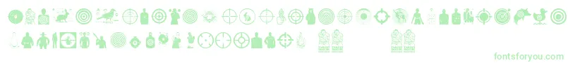 TargetShooting Font – Green Fonts on White Background