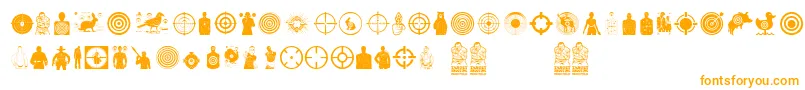 TargetShooting Font – Orange Fonts on White Background
