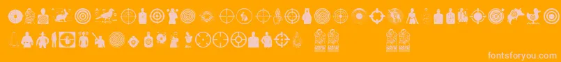 TargetShooting Font – Pink Fonts on Orange Background