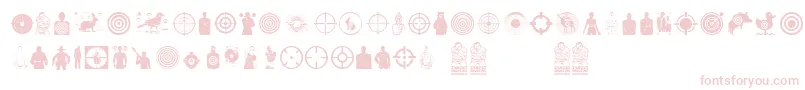 TargetShooting Font – Pink Fonts on White Background
