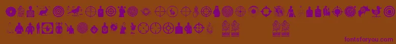 TargetShooting Font – Purple Fonts on Brown Background
